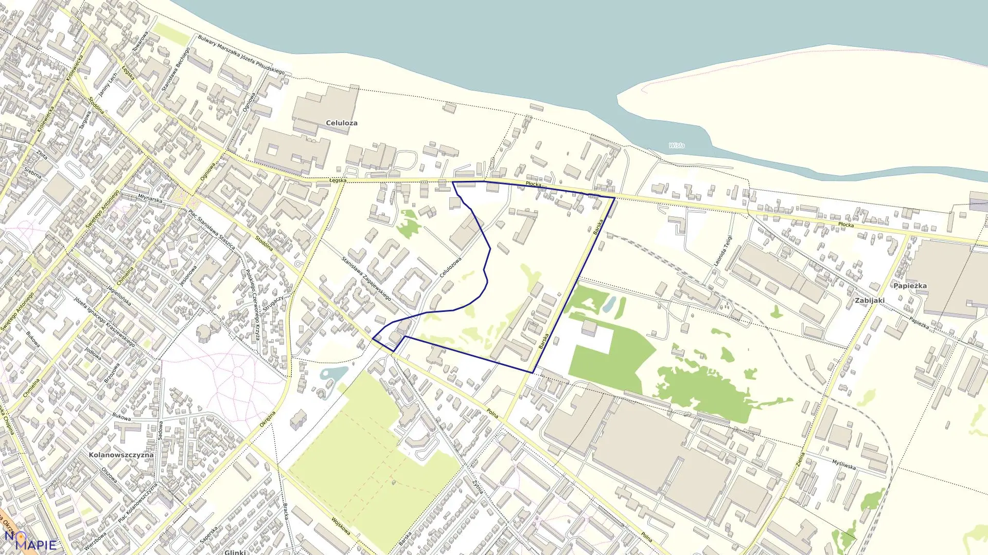 Mapa obrębu Włocławek KM 88 w mieście Włocławek